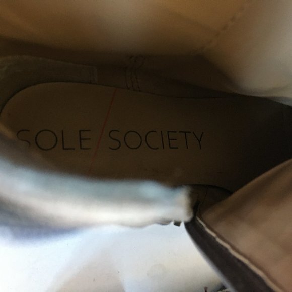 SOLE SOCIETY Kai Brown Suede Bike Boots‎ Buckled 8B - Picture 6 of 9